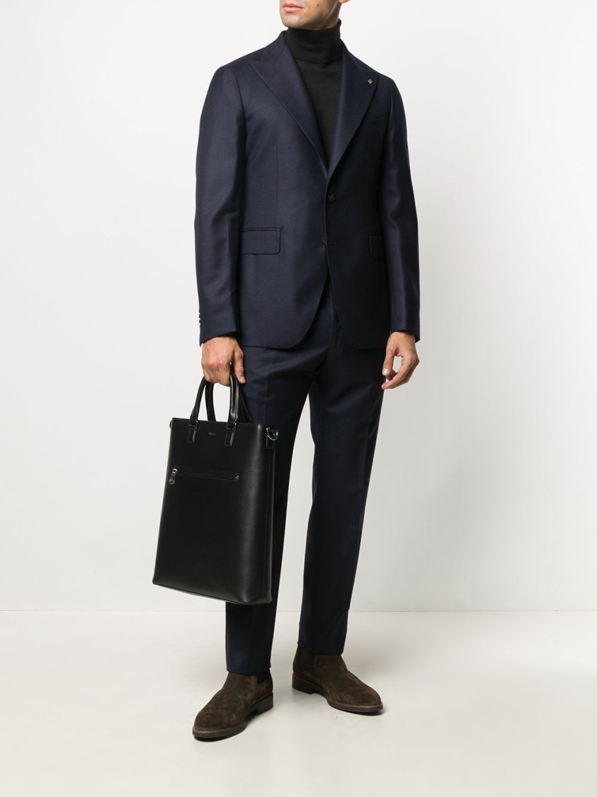 Tagliatore Single-breast Notch-lapel Blazer In Black