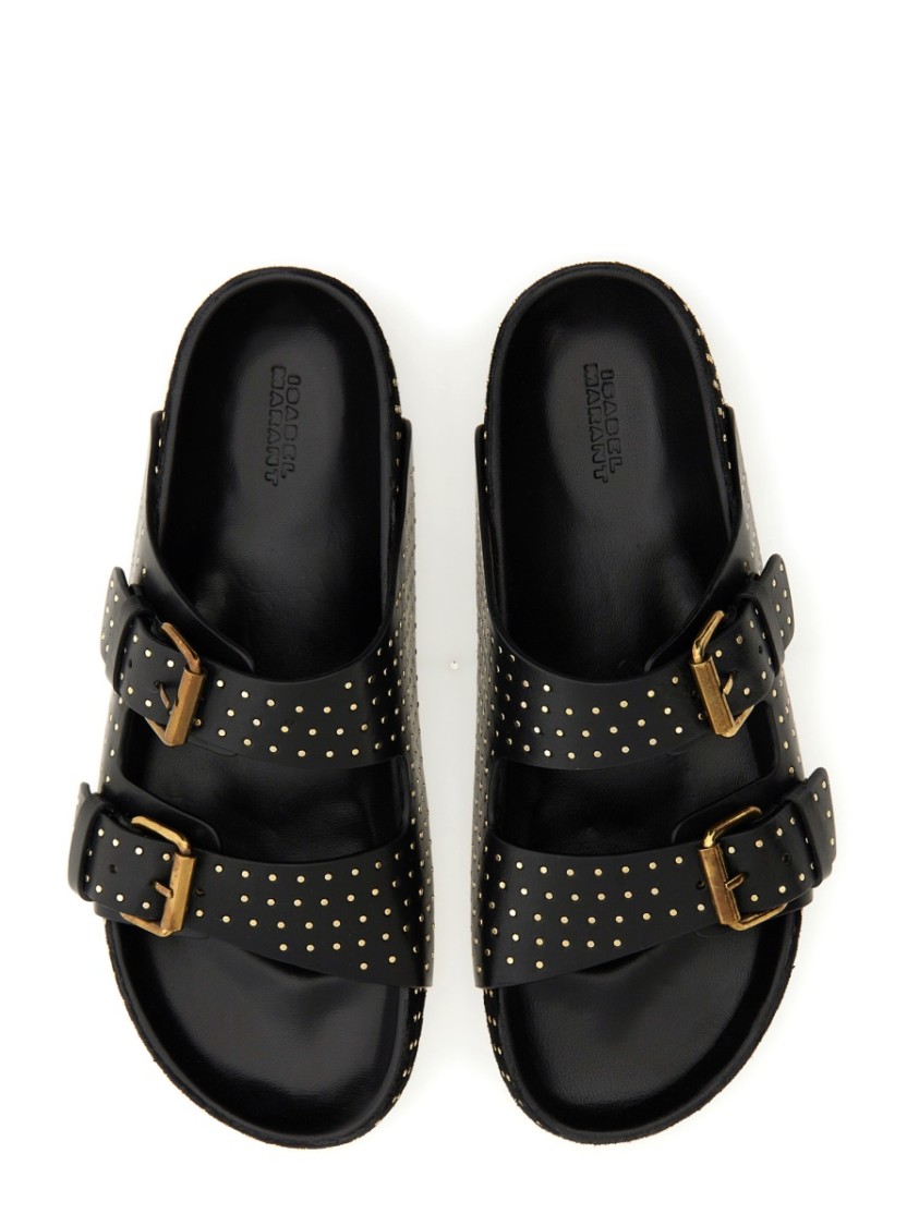 Shop Isabel Marant "lennyo" Sandals In Black