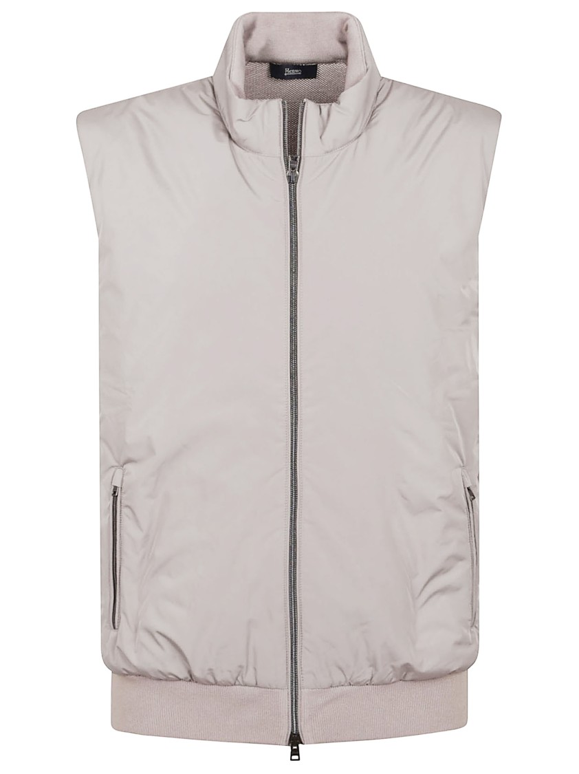 Herno Padded Nylon And Knit Sleeveless