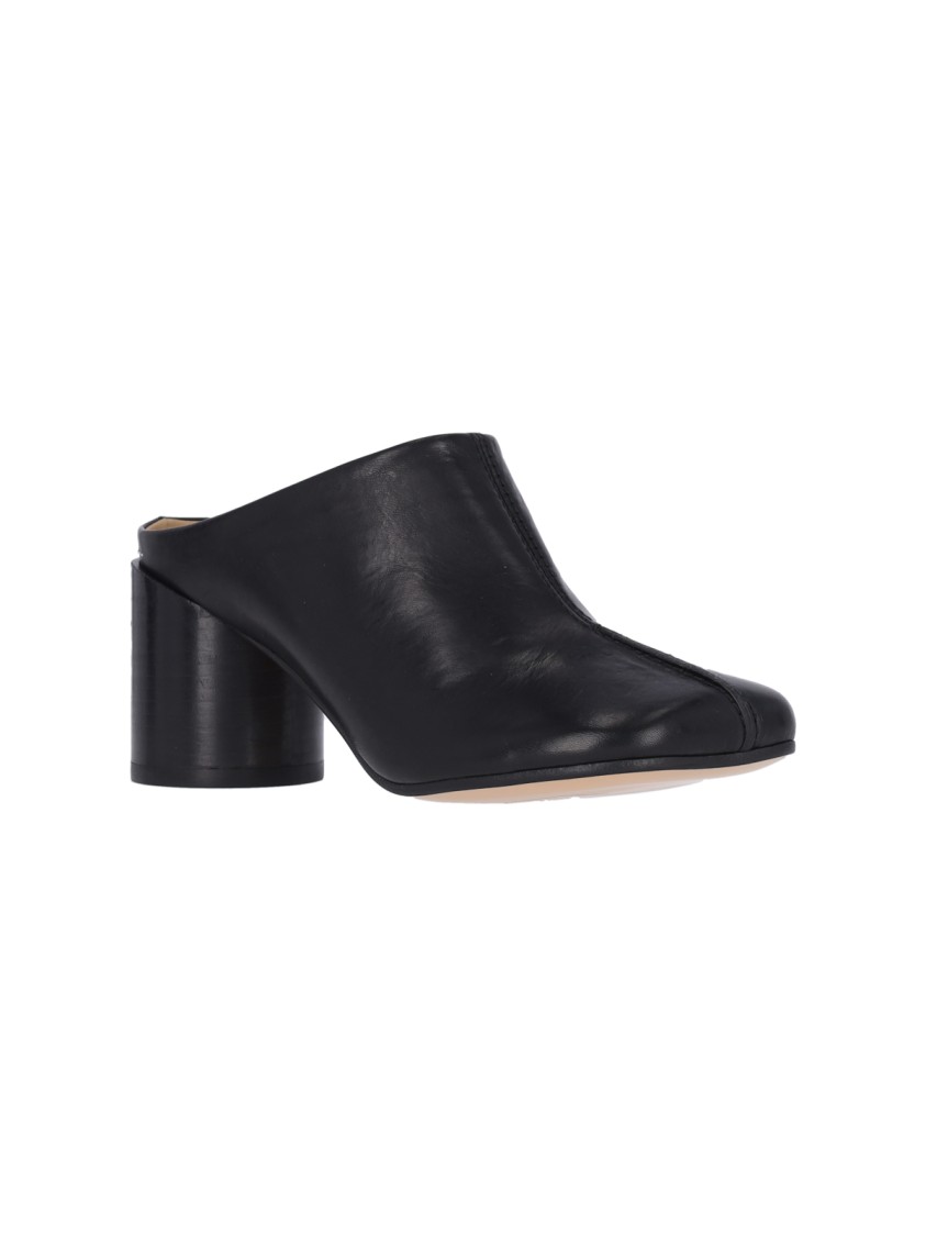 Shop Mm6 Maison Margiela Mm6 By Maison Margiela "stitch-out" Mules – Black
