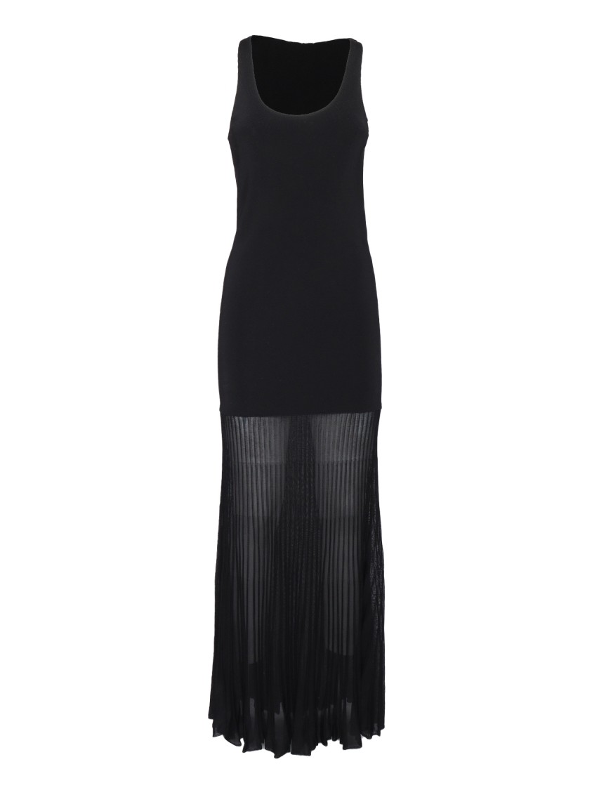 Philosophy Di Lorenzo Serafini Flowing Black Maxi Dress With Fitted Bodice In Black