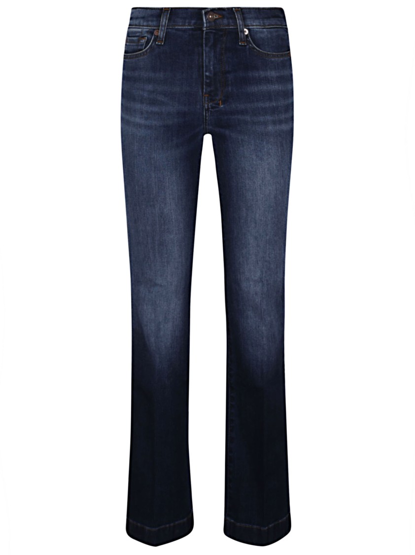 7 For All Mankind Western Modern Dojo Flared Jeans In Blue