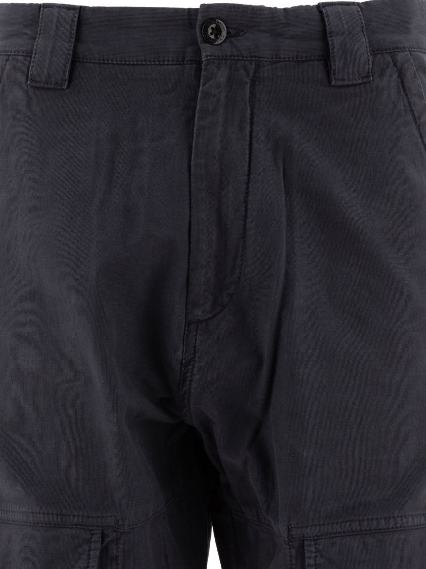 C.p. Company Ottoman Cargo Trousers In Black
