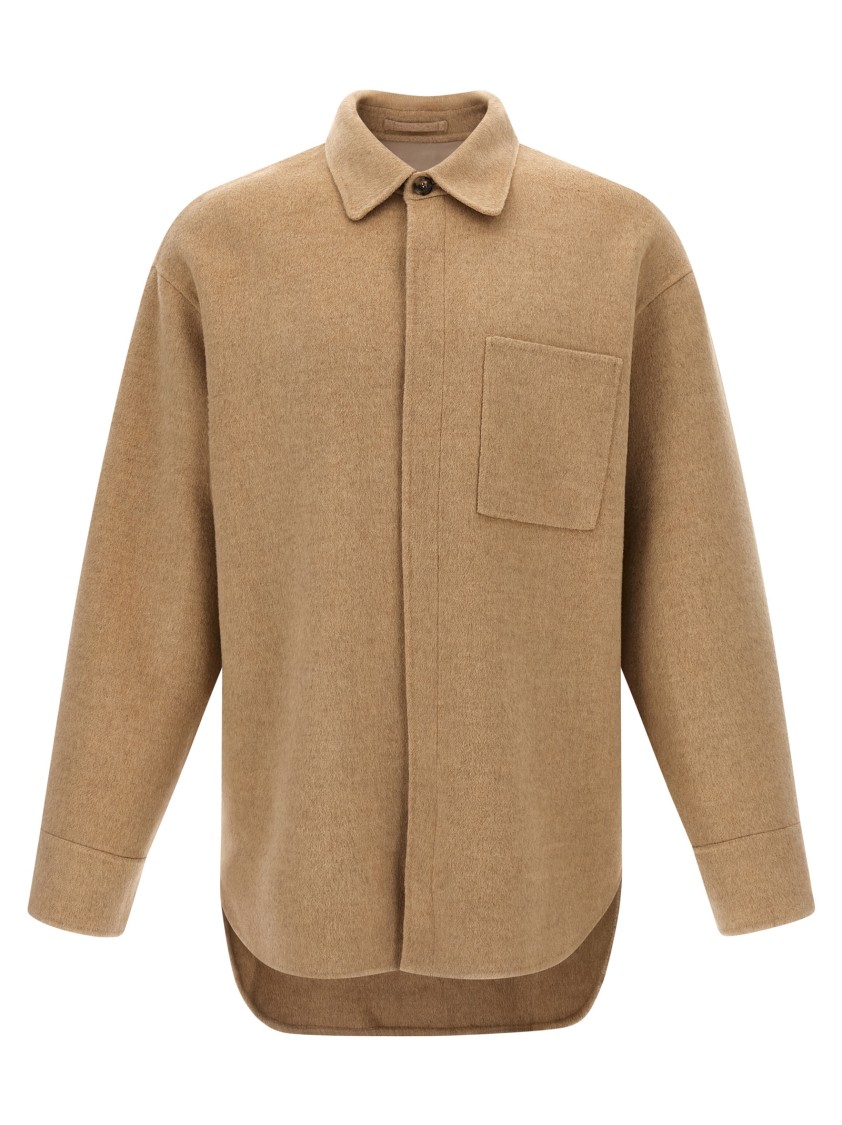 Jw Anderson J. W. Anderson Relaxed Fit Jacket With Classic Collar In Brown
