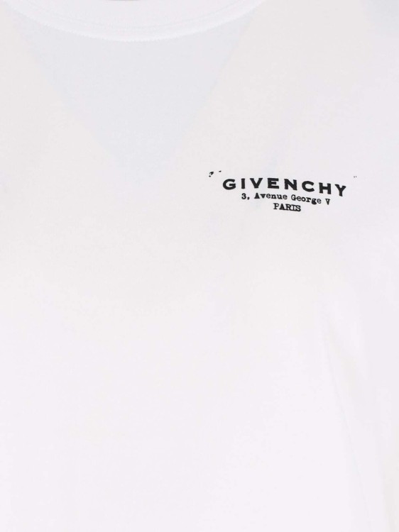 Givenchy White Contrast Logo T-Shirt With Round Neckline