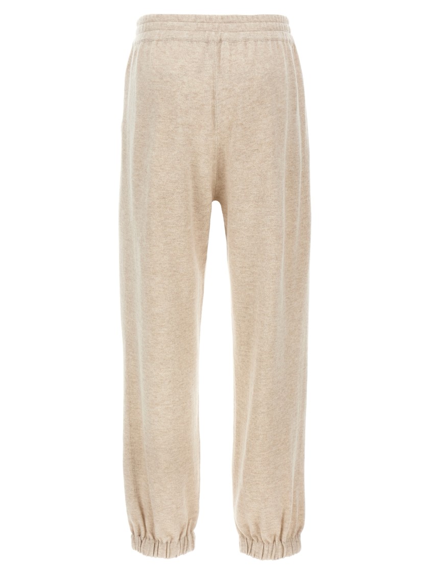 Brunello Cucinelli High Waist Cashmere Joggers In Brown