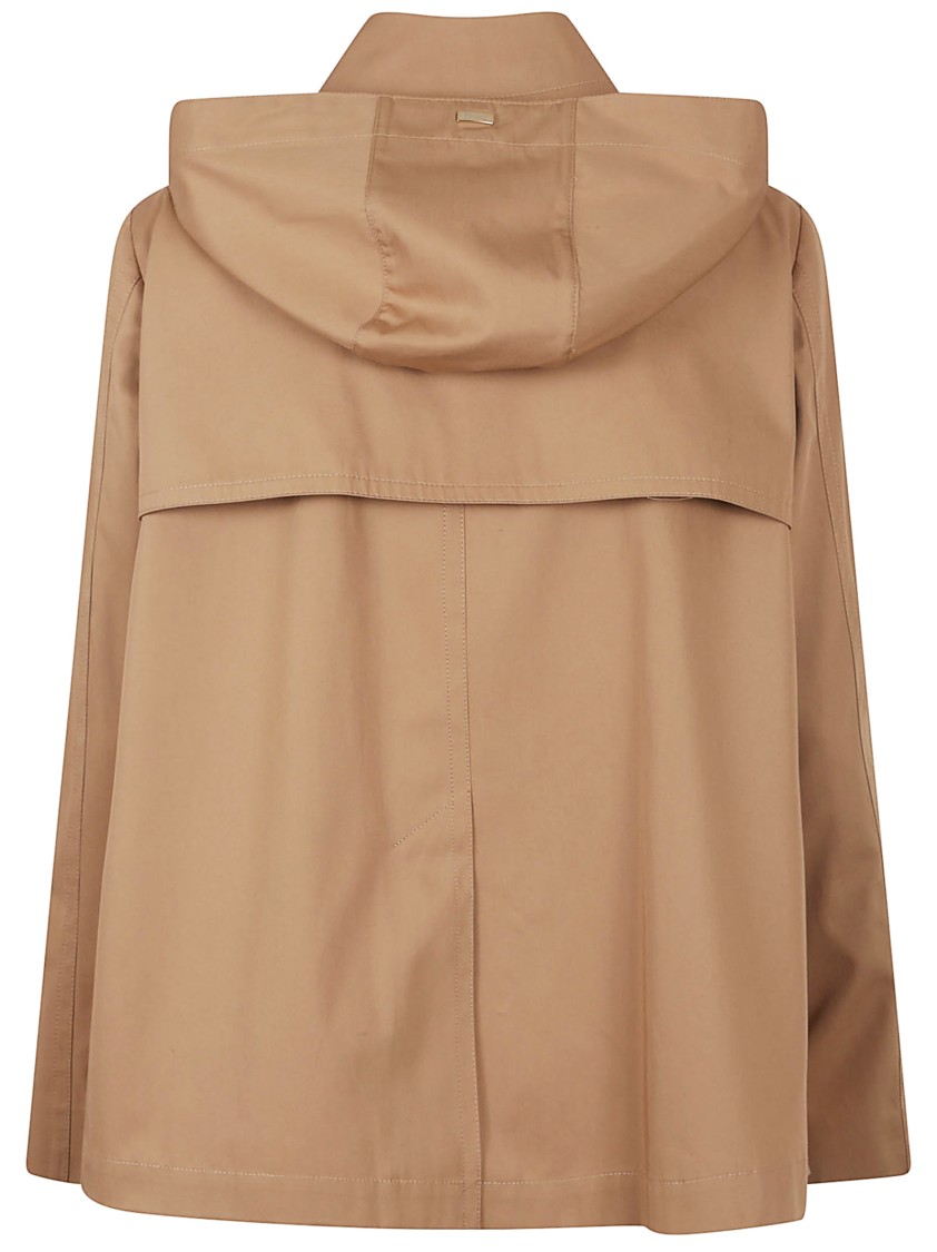 Herno Cotton Gabardine Trench Coat With Hood