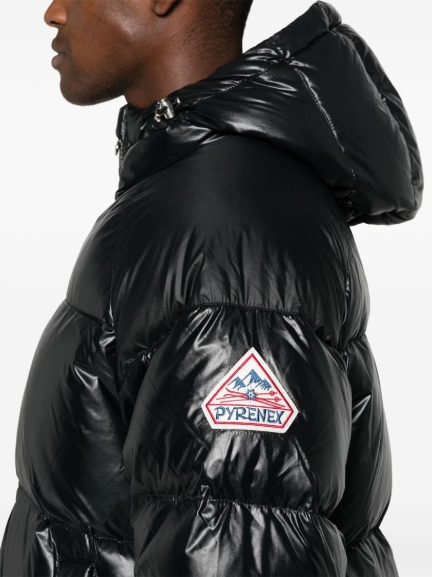 Shop Pyrenex Basic Hooded Down Jacket In Black