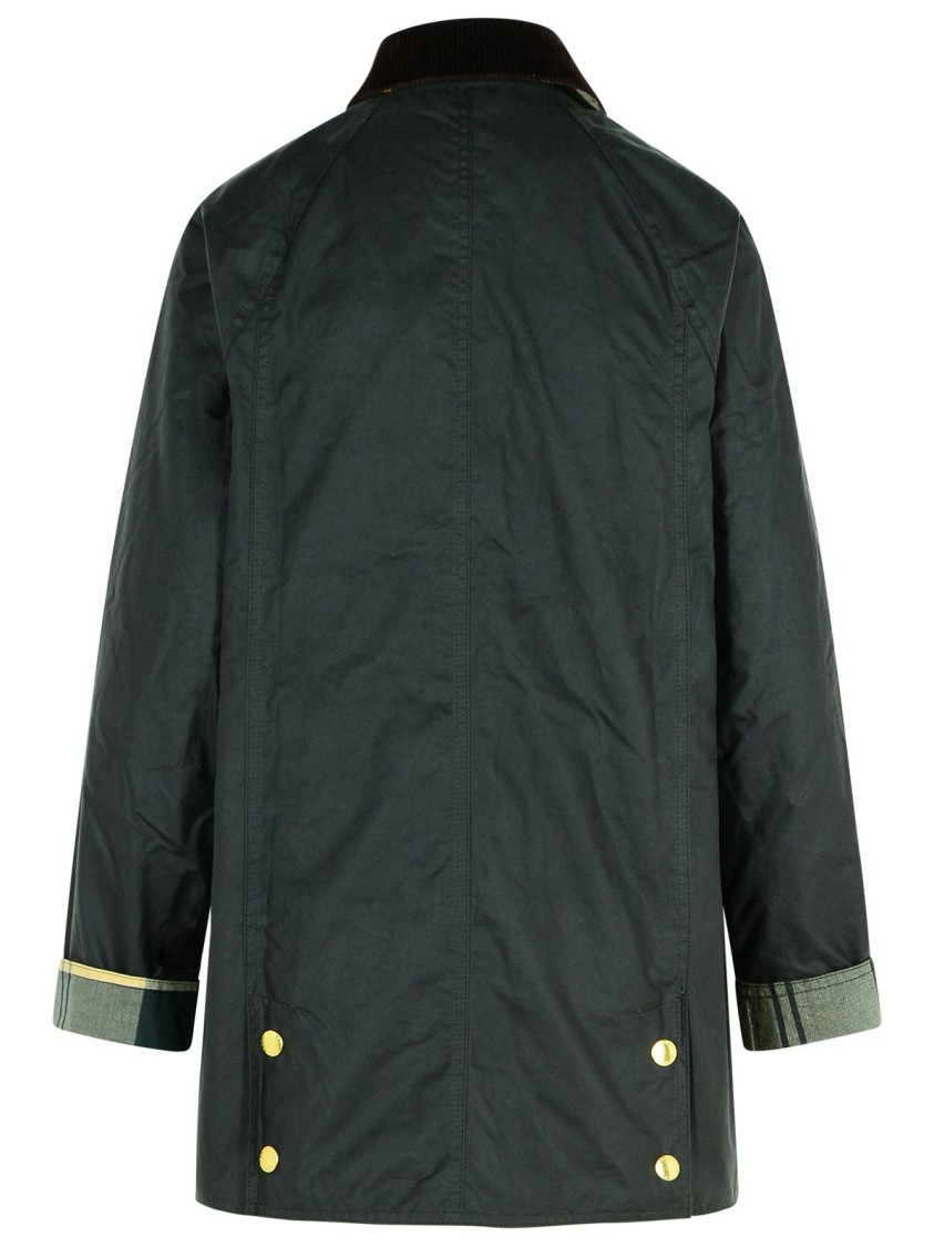 Barbour Modern Beadnell Waxed Cotton Jacket In Green