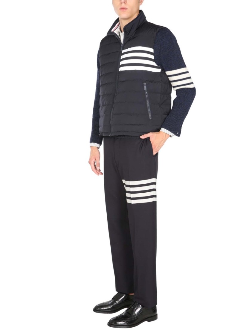 Thom Browne 4bar Vest In Blue