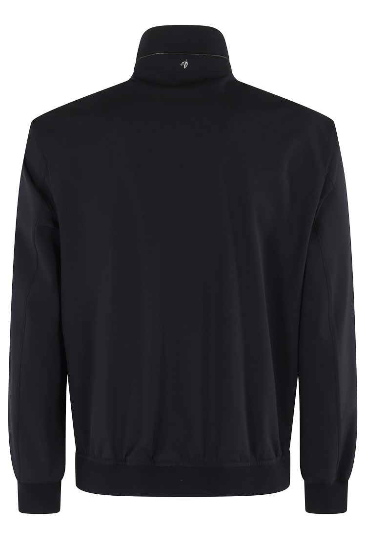 Montecore Technical Nylon Jacket With High Collar In Black