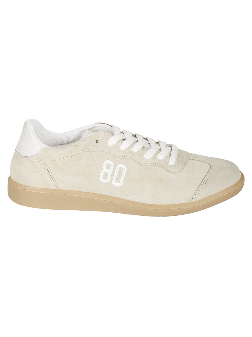 Be980 Refined Crust Leather Sneakers In Neutral