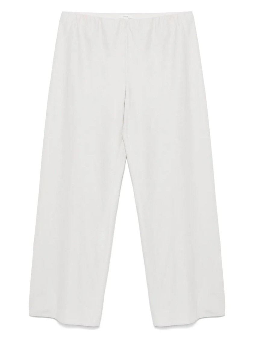 Vince High Waist Cotton Bias Pant In White