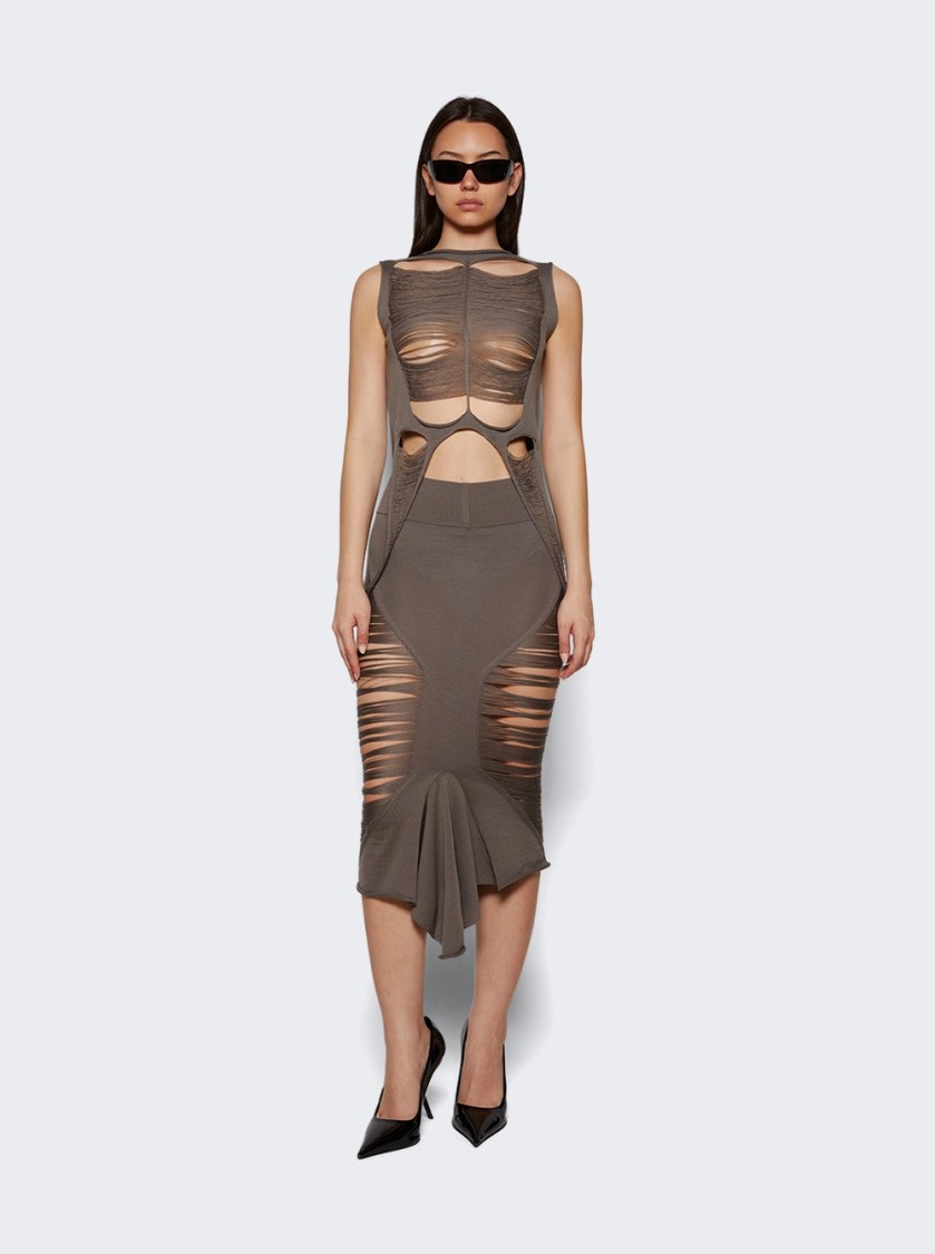 Rick Owens Gray Hollywood Tanja Tank Top In Gray