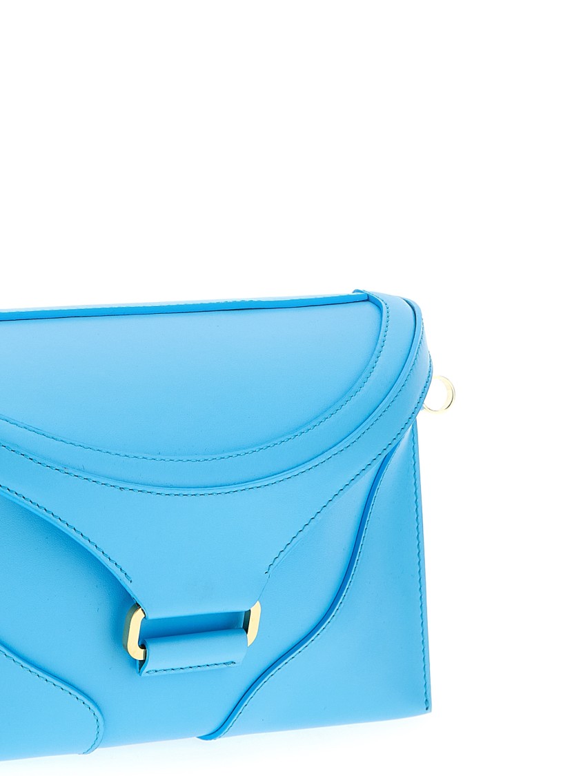 Rodo Clutch Bag With Shoulder Strap In Blue