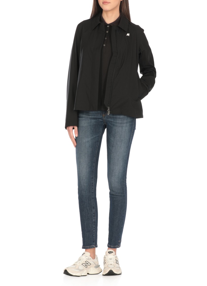 K-way Black Arabel Strech Jacket In Black