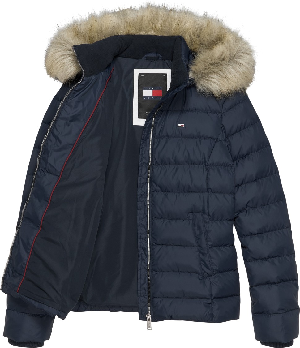 TOMMY JEANS TOMMY JEANS DOWN JACKET WITH REMOVABLE HOOD AND COZY FEATHER PADDING