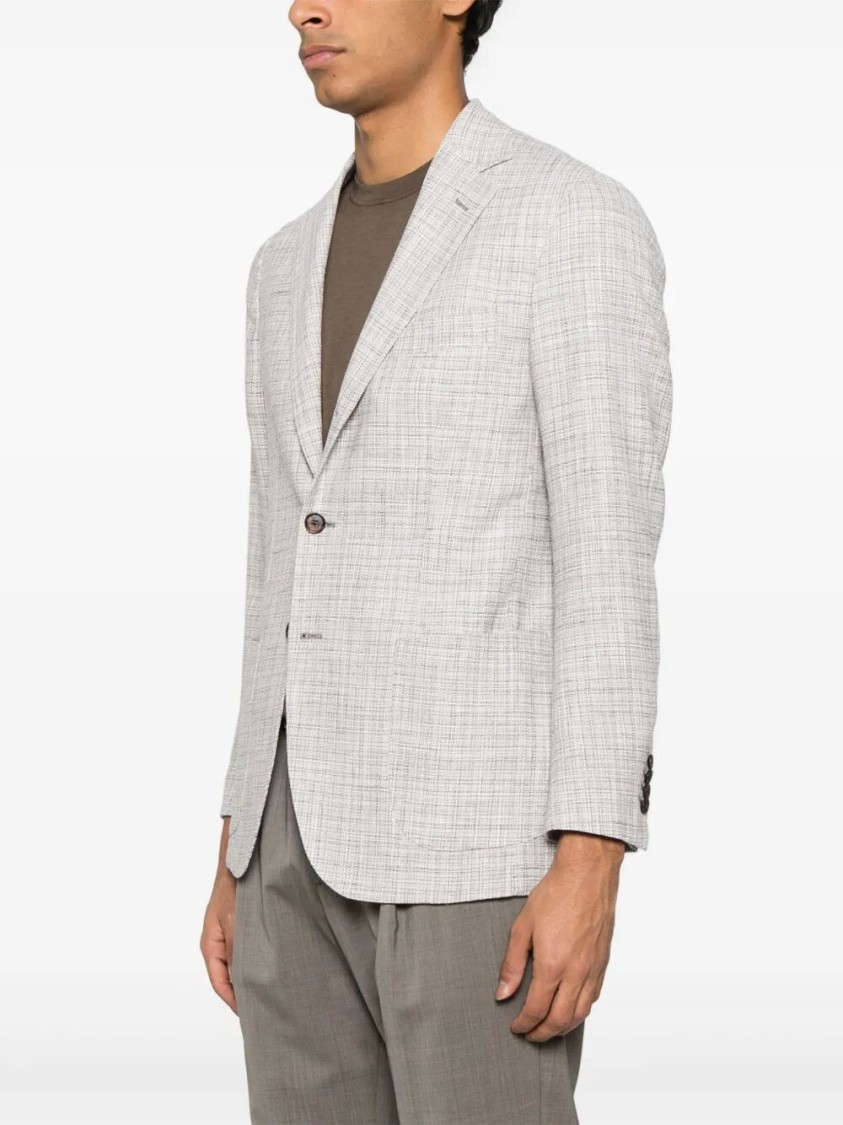 Sartorio Napoli Classic Tailored Wool Jacket In Gray