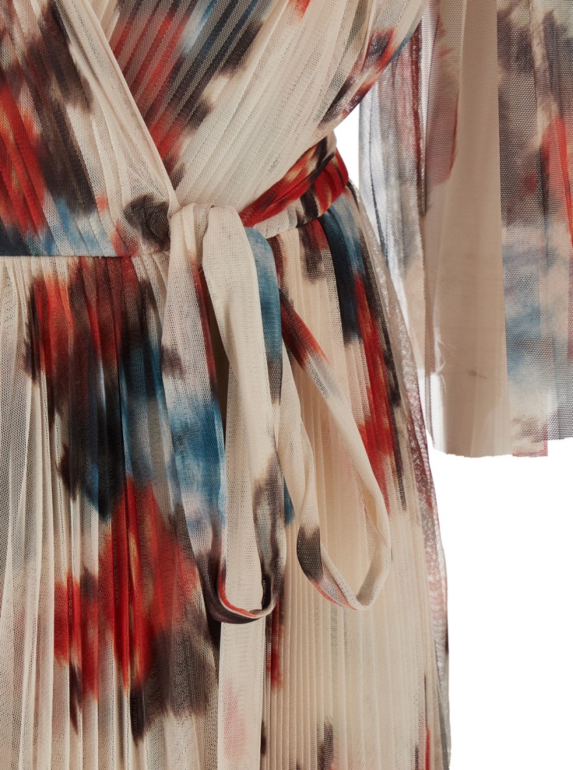 Shop Philosophy Di Lorenzo Serafini Printed Tulle Dress In Multicolor
