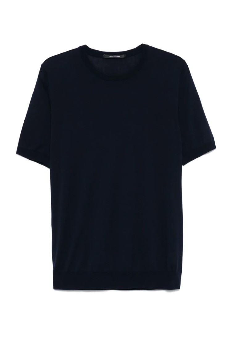 Shop Tagliatore Classic Crew Neck Black T-shirt With Timeless Design