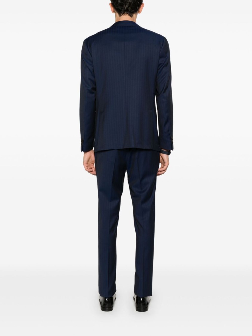 Corneliani Tailored Blue Suit With Classic Detail