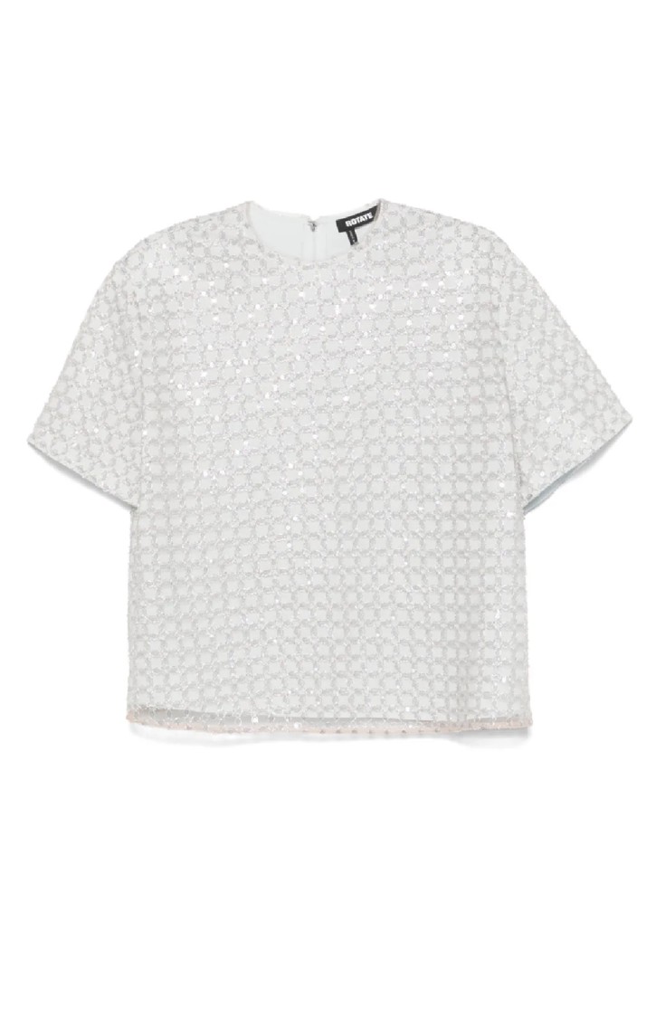 Rotate Birger Christensen Rotate Beaded Oversized Top