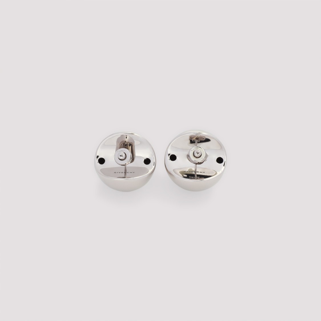 Givenchy Spherical Curve Stud Earrings In Silver