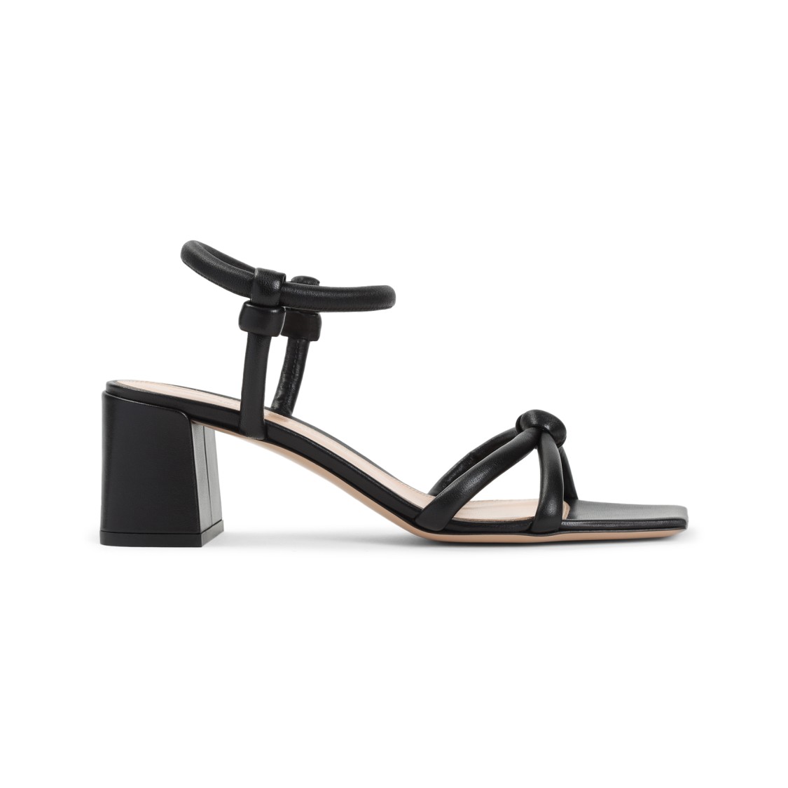 Shop Gianvito Rossi Nappa Leather Sandals In Black