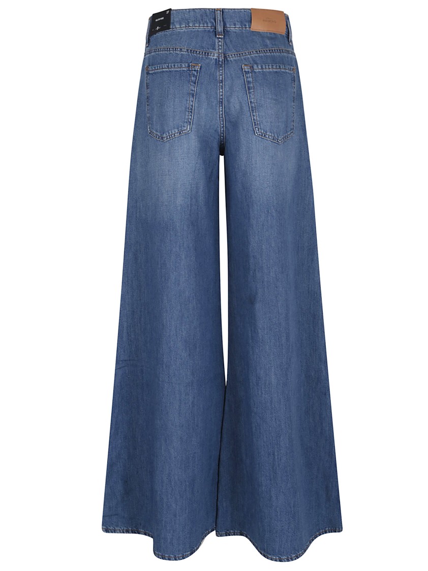 7 For All Mankind Willow Wide Jeans In Blue