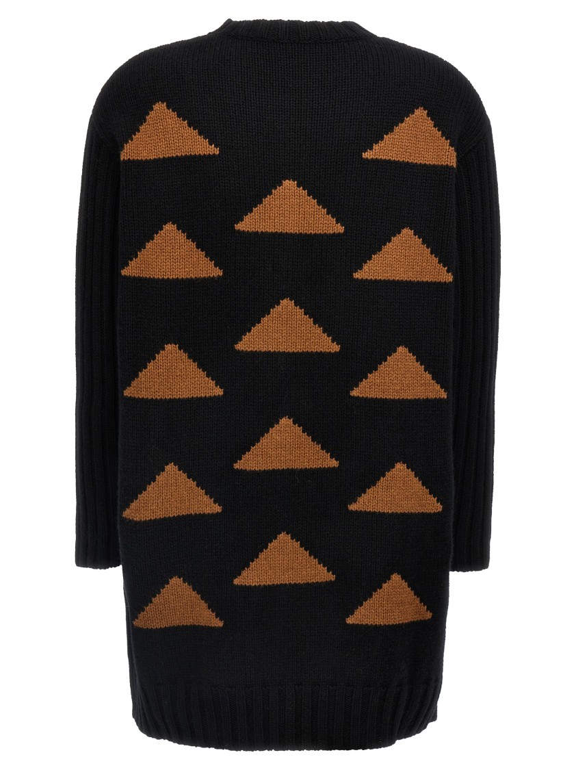 Max Mara Maracas Knitted Dress Black In Black