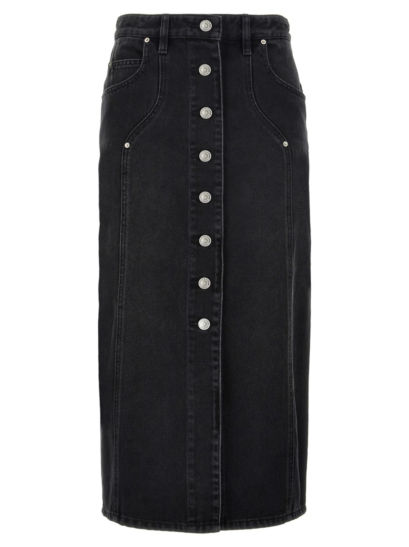 Isabel Marant Étoile Marant Etoile Vandy Denim Cotton Skirt In Blue