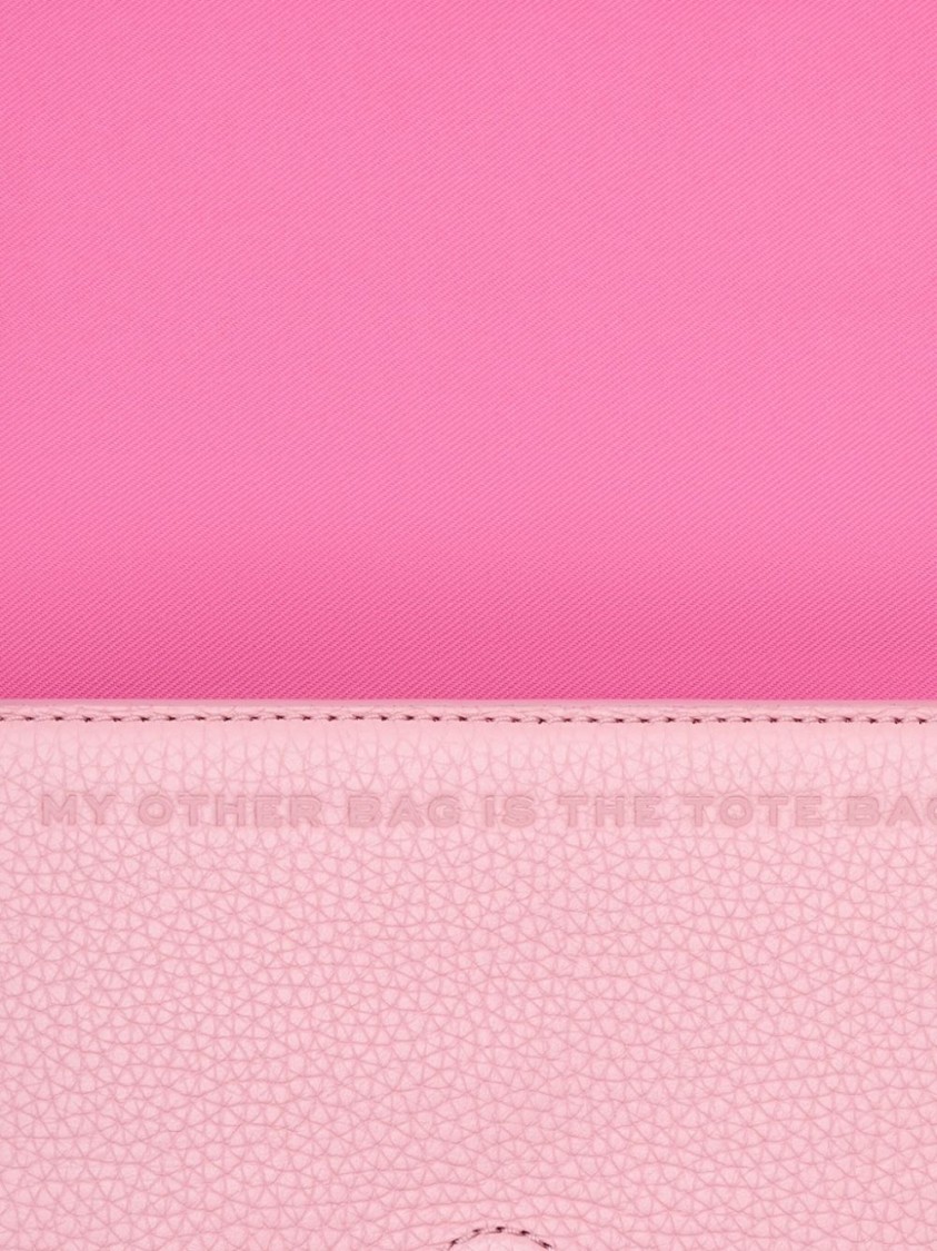 Marc Jacobs The Mini Leather Logo Crossbody In Pink