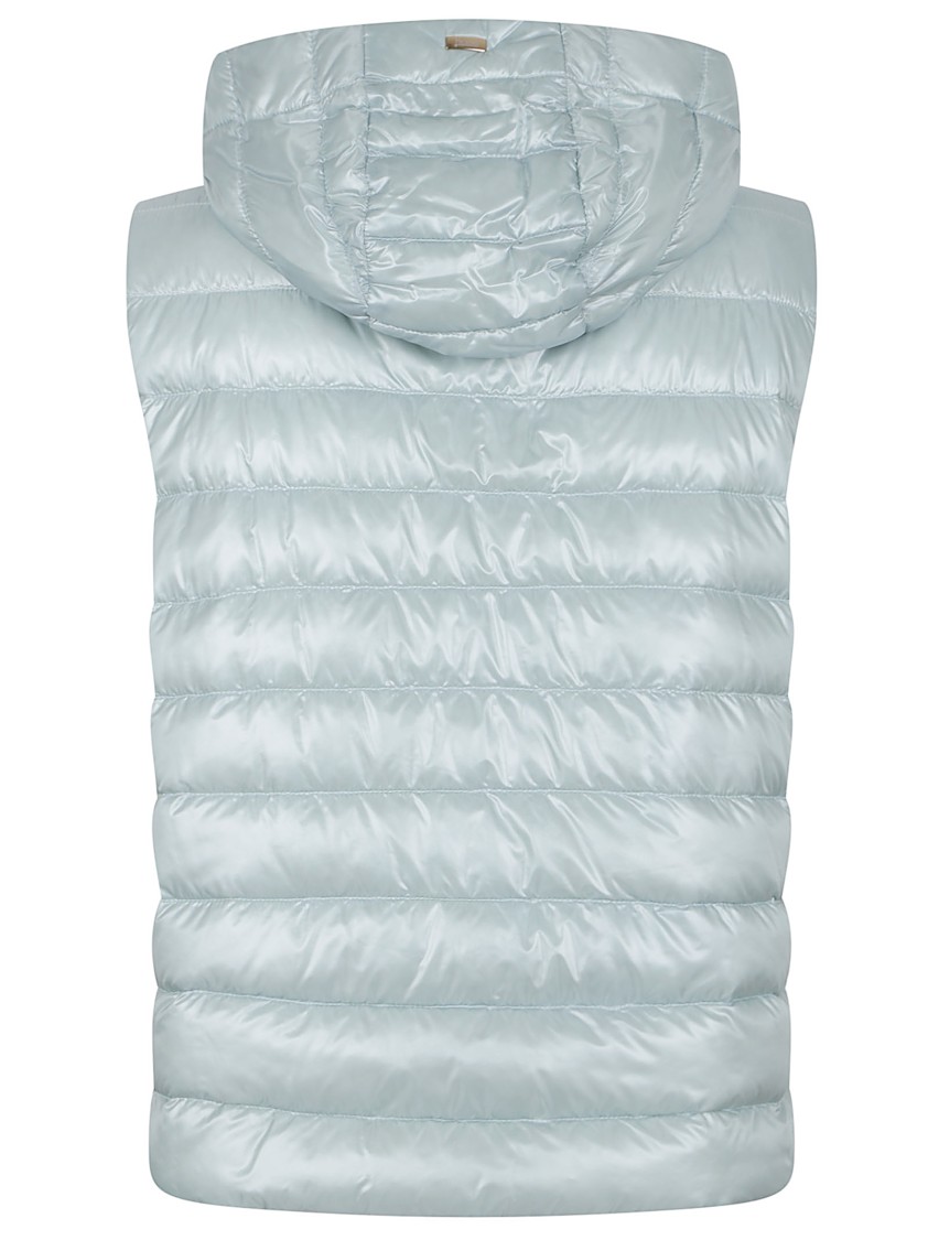 Herno Water-resistant Ultrathin Gilet Featuring Double-zip Closure In Gray