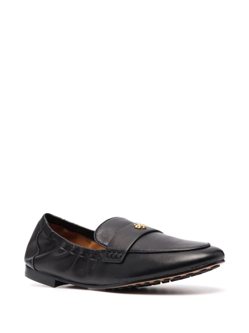 Tory Burch Nappa Leather Ballerina In Black