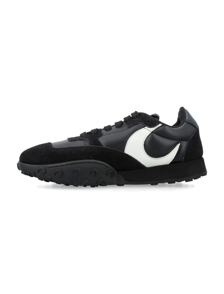 Marine Serre Man Sneakers Black Size 9 Leather
