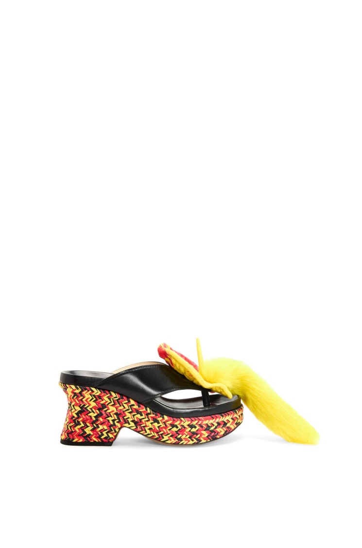 Shop Loewe Petal Flatform Sandal 90