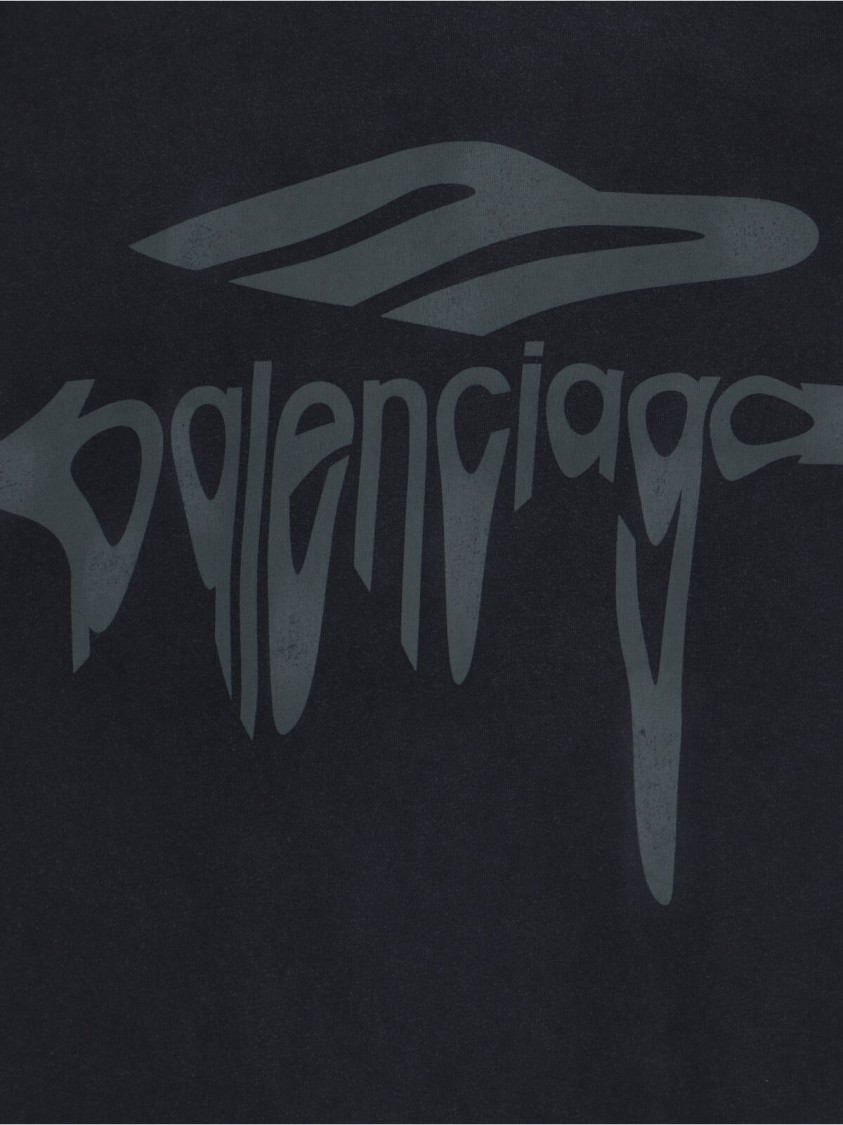 Balenciaga 3d Liquified Effect Cotton T-shirt