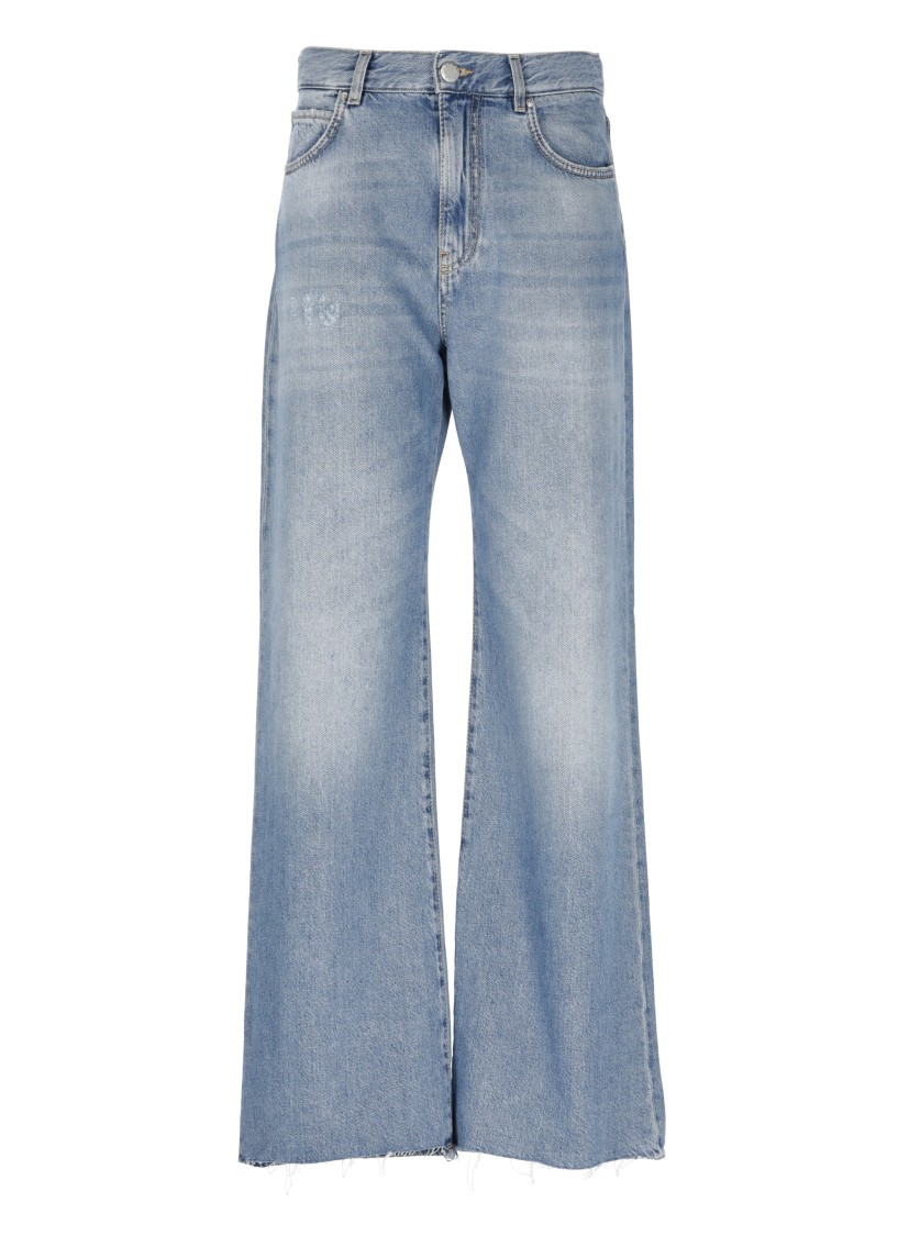 Pinko Light Blue Wanda Wide Leg Jeans