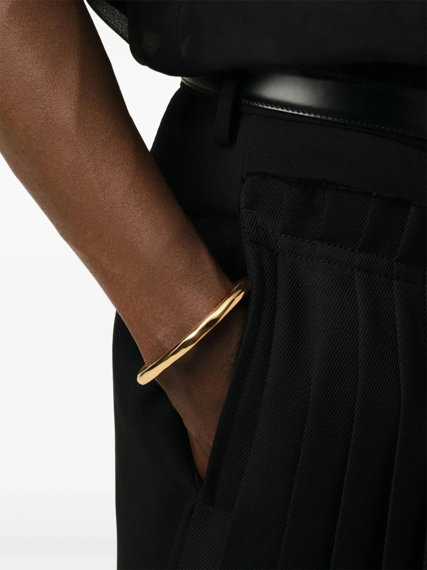 Ami Alexandre Mattiussi Ami Small Dune Cuff Bracelet In Gold