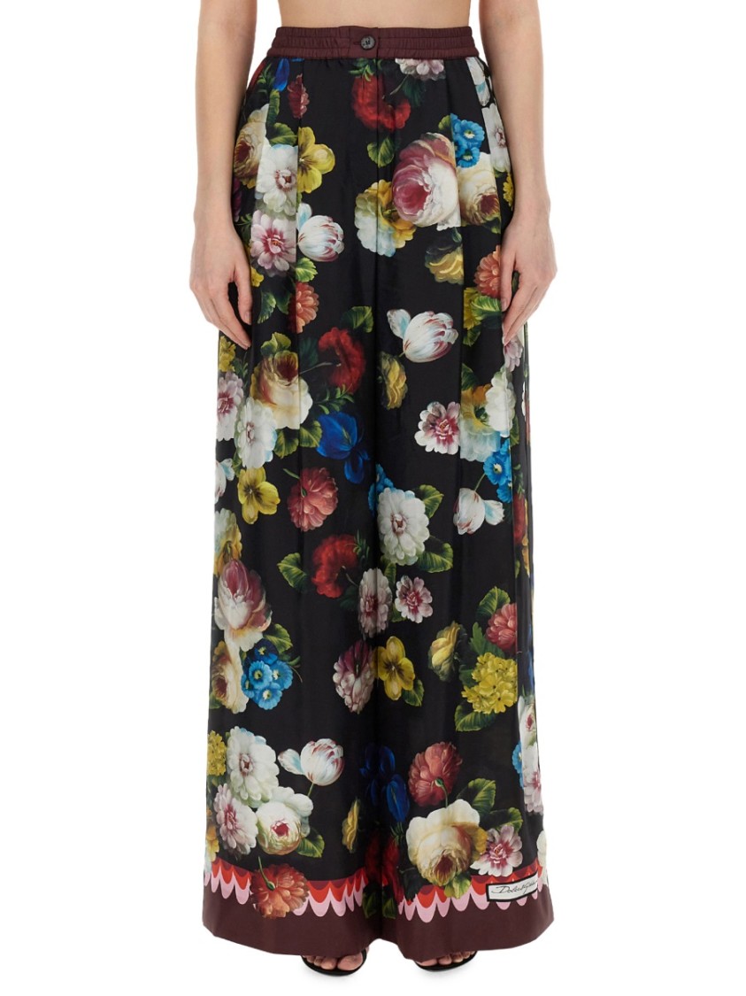 Dolce & Gabbana Multicolor Pants Frontal With Buttons In Multicolor