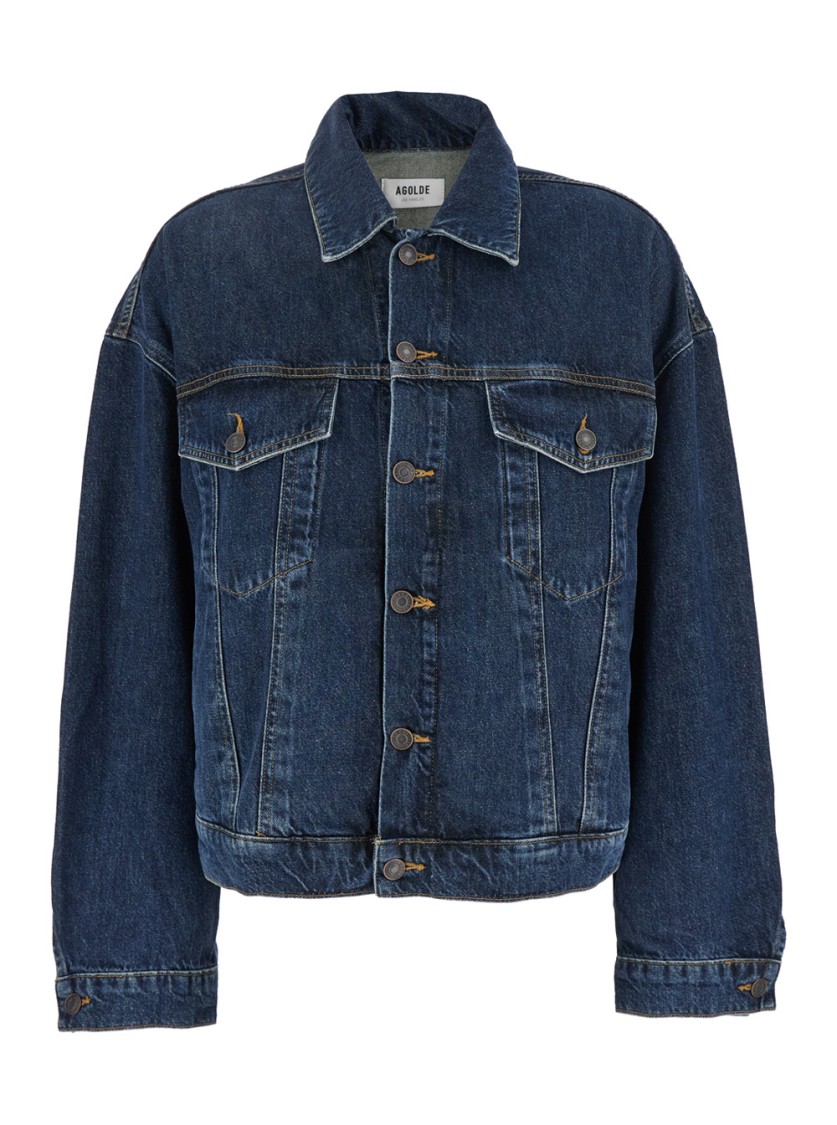 Shop Agolde Blue 'dalton' Denim Jacket