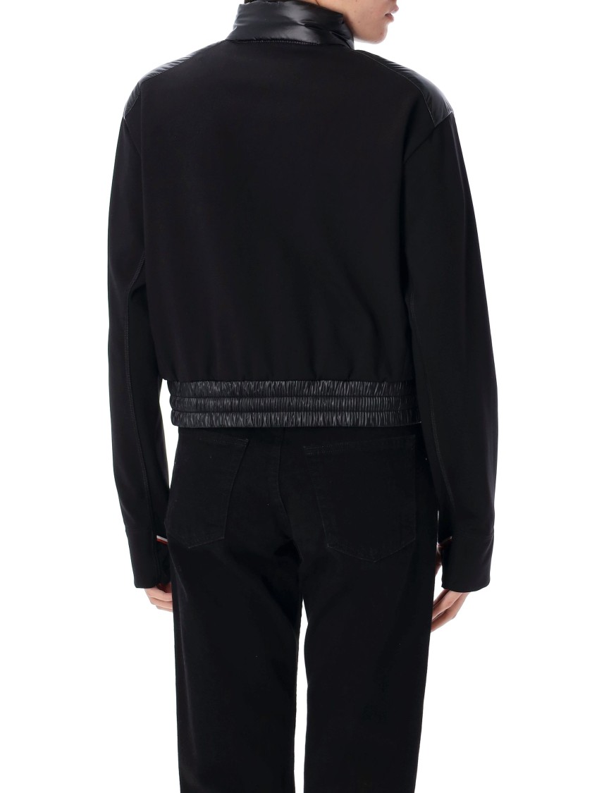 Shop Moncler Padded Zip-up Cardigan With High Collar And Adjustable Hem
