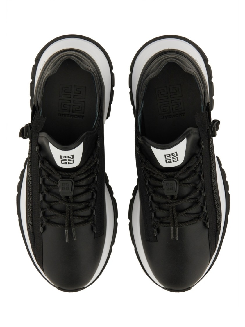 Givenchy Spectre Runner Leather Sneakers With 4g Side Zip Detail