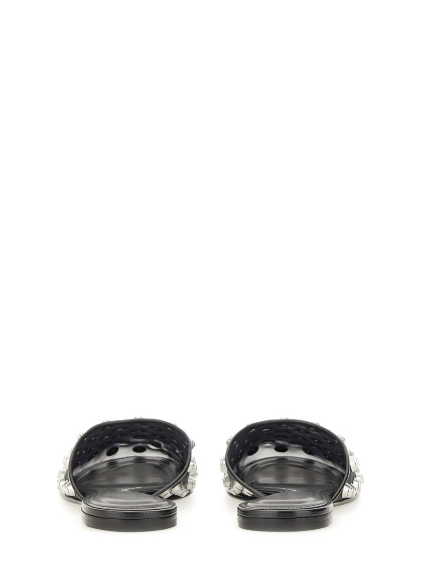 Alexander Wang Rhodes Stud-embellished Mesh Ballet Flats In Black