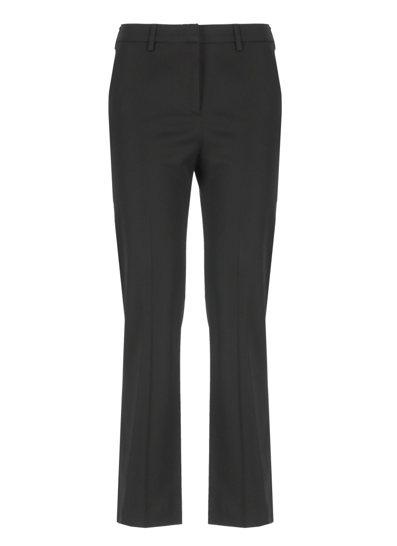 Shop Pt Torino Tailored Black Viscose Pants