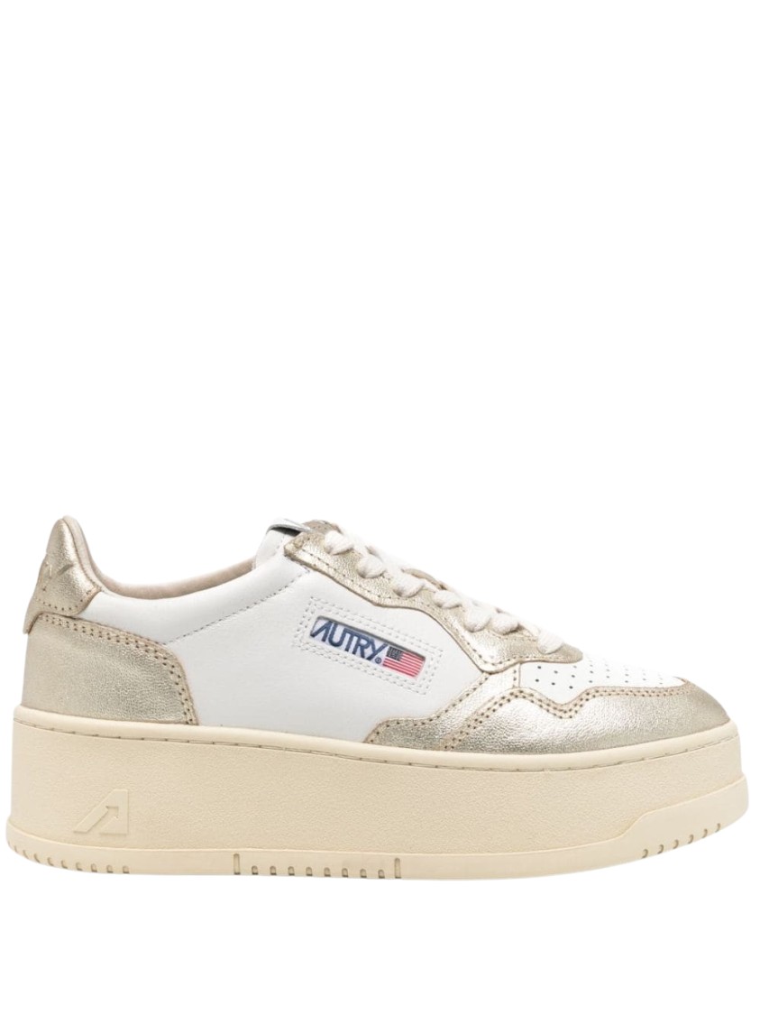 Autry Medalist Platform Low Sneakers In Multi