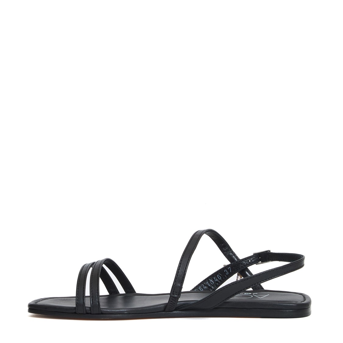 Agl Attilio Giusti Leombruni Agl Black Flat Sandals With Straps In Black