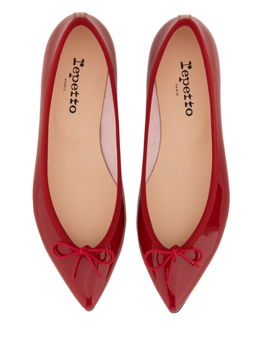 Repetto Red Brigitte Pointy Toe Ballerina Flats