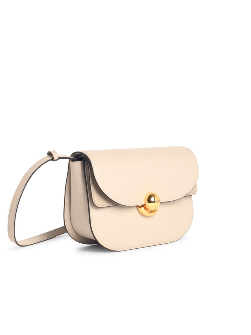 Shop Furla 'sfera' Leather Crossbody Bag In Neutrals
