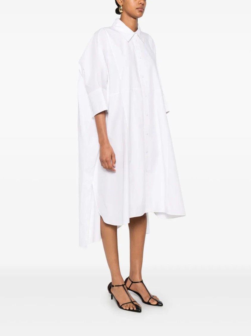 JOSEPH JOSEPH DANIA MIDI DRESS WITH BUTTON PLACKET AND SIDE SLITS
